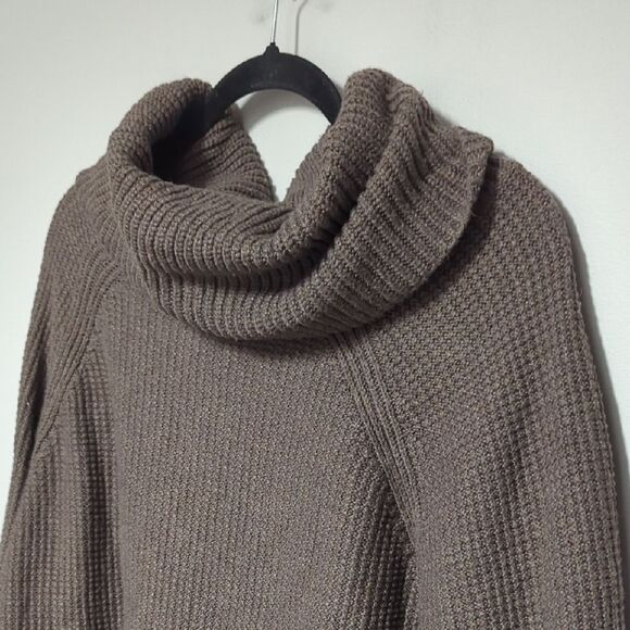 Market & Spruce Brown Cowl Neck Sweater with Relaxed Fit - Picture 2 of 6